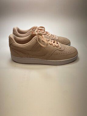 Nike Womens Court Vision Low Orange Pearl Suede Sz 11